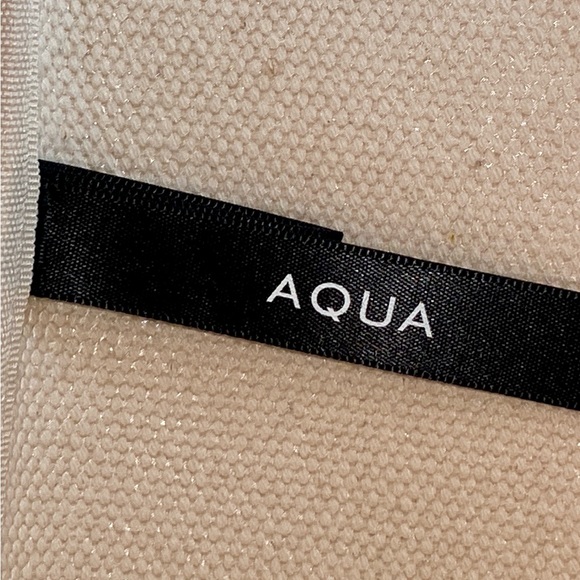 AQUA Canvas Pink and Red Striped Tote Bag Bloomingdale’s Exclusive Large - Picture 10 of 12